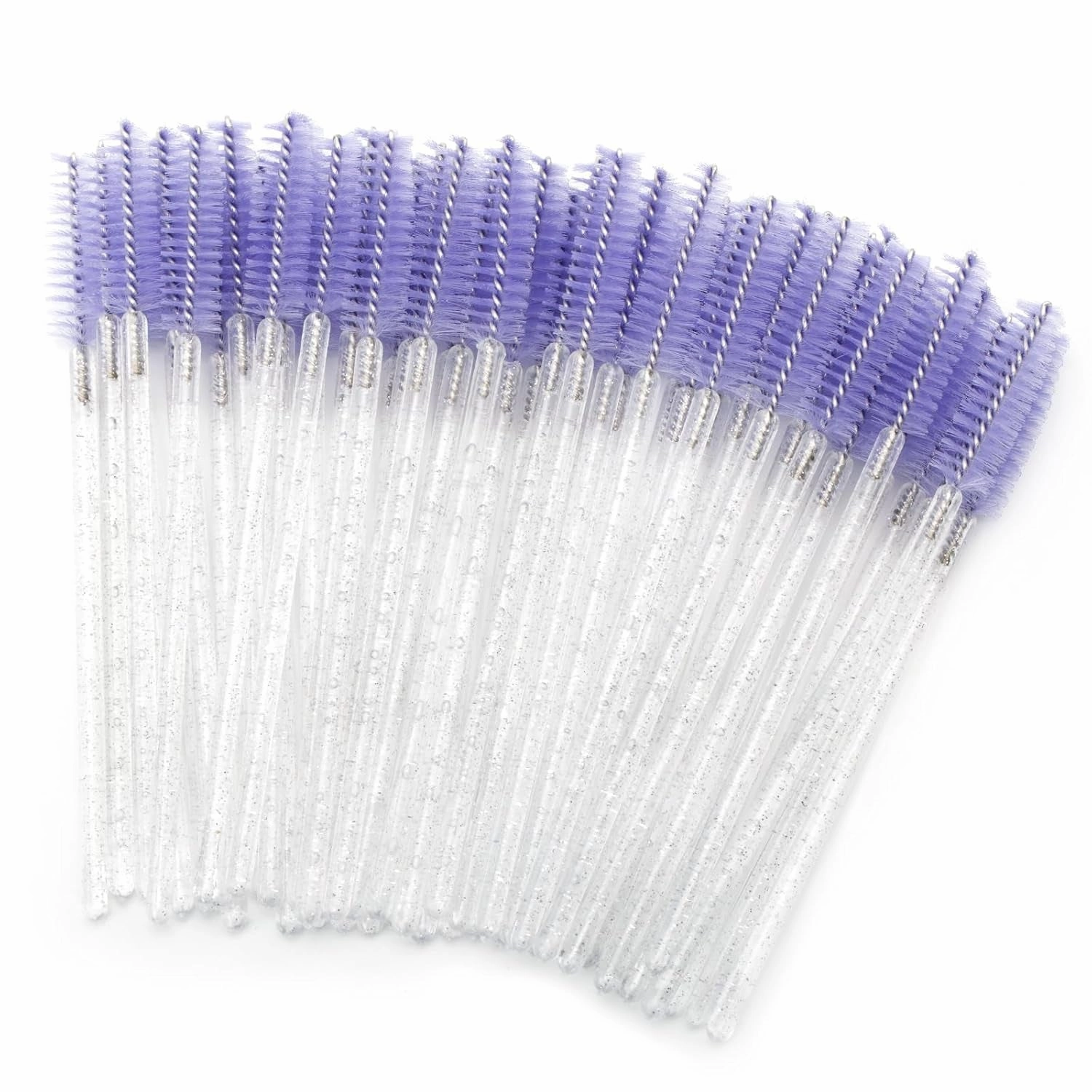 100PCS Disposable Eyelash Brushes, Mascara Wands Applicator Makeup Kits, Eyelash Spoolies Brushes for Eyelash Extensions and Eyebrows (Rose)
