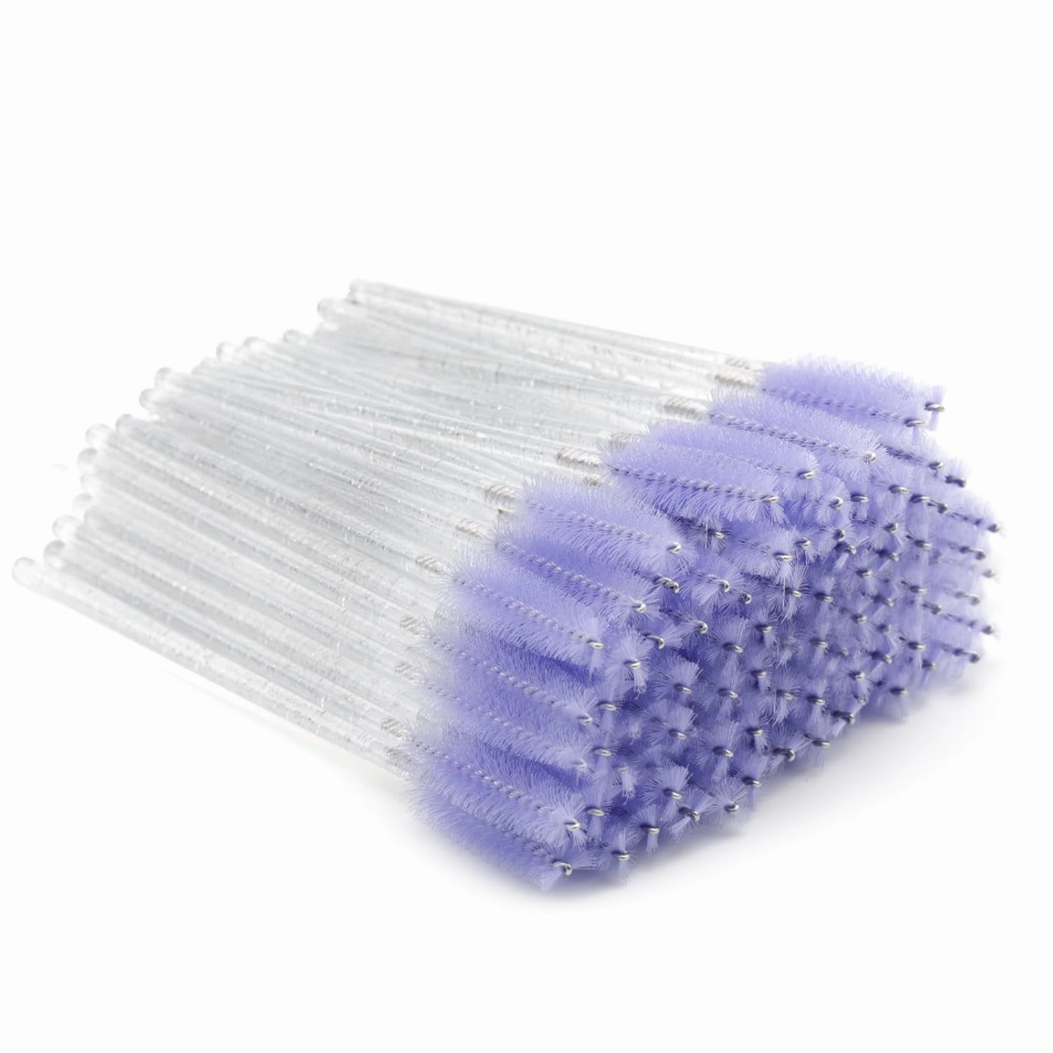 100PCS Disposable Eyelash Brushes, Mascara Wands Applicator Makeup Kits, Eyelash Spoolies Brushes for Eyelash Extensions and Eyebrows (Rose)
