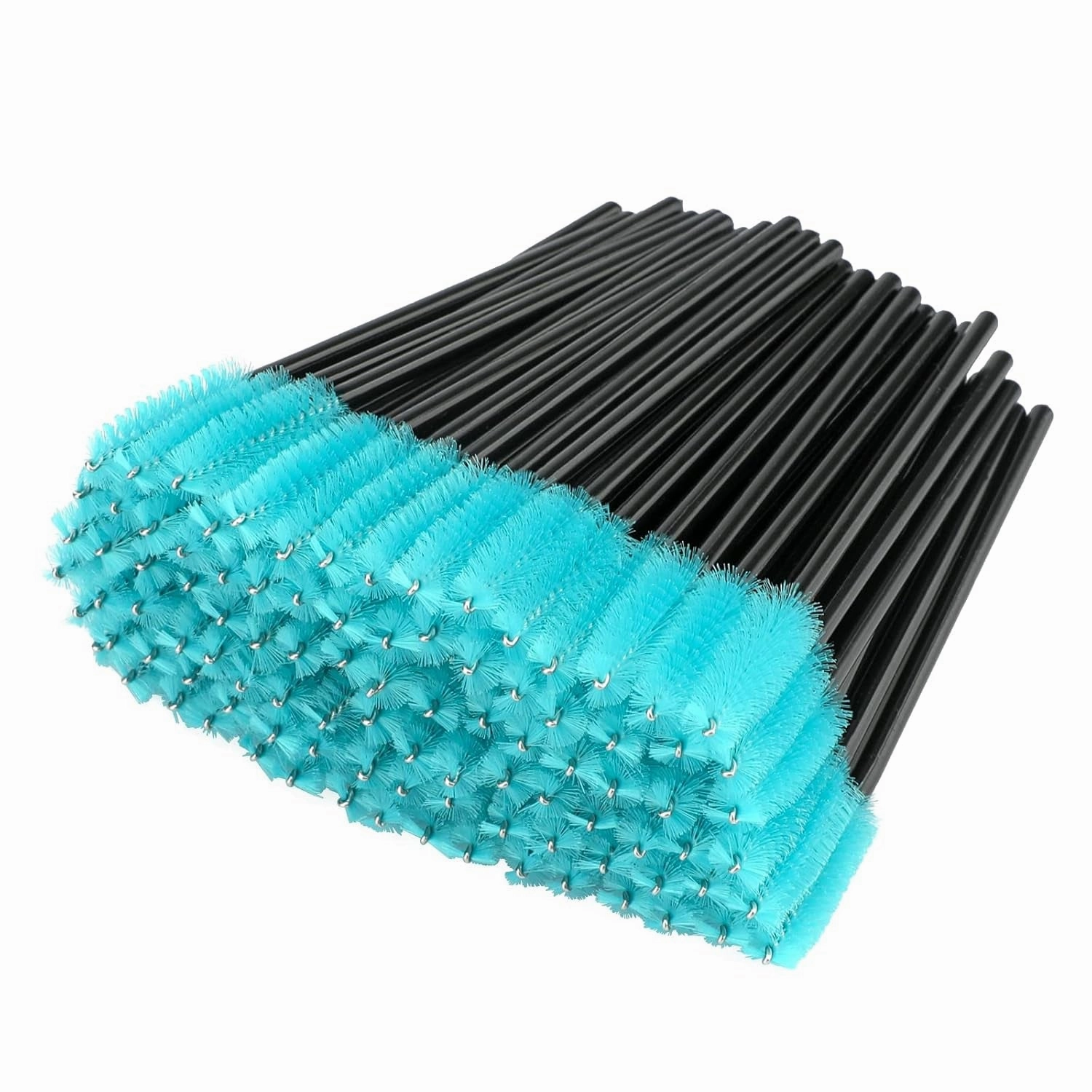 100PCS Disposable Eyelash Brushes, Mascara Wands Applicator Makeup Kits, Eyelash Spoolies Brushes for Eyelash Extensions and Eyebrows (Rose)