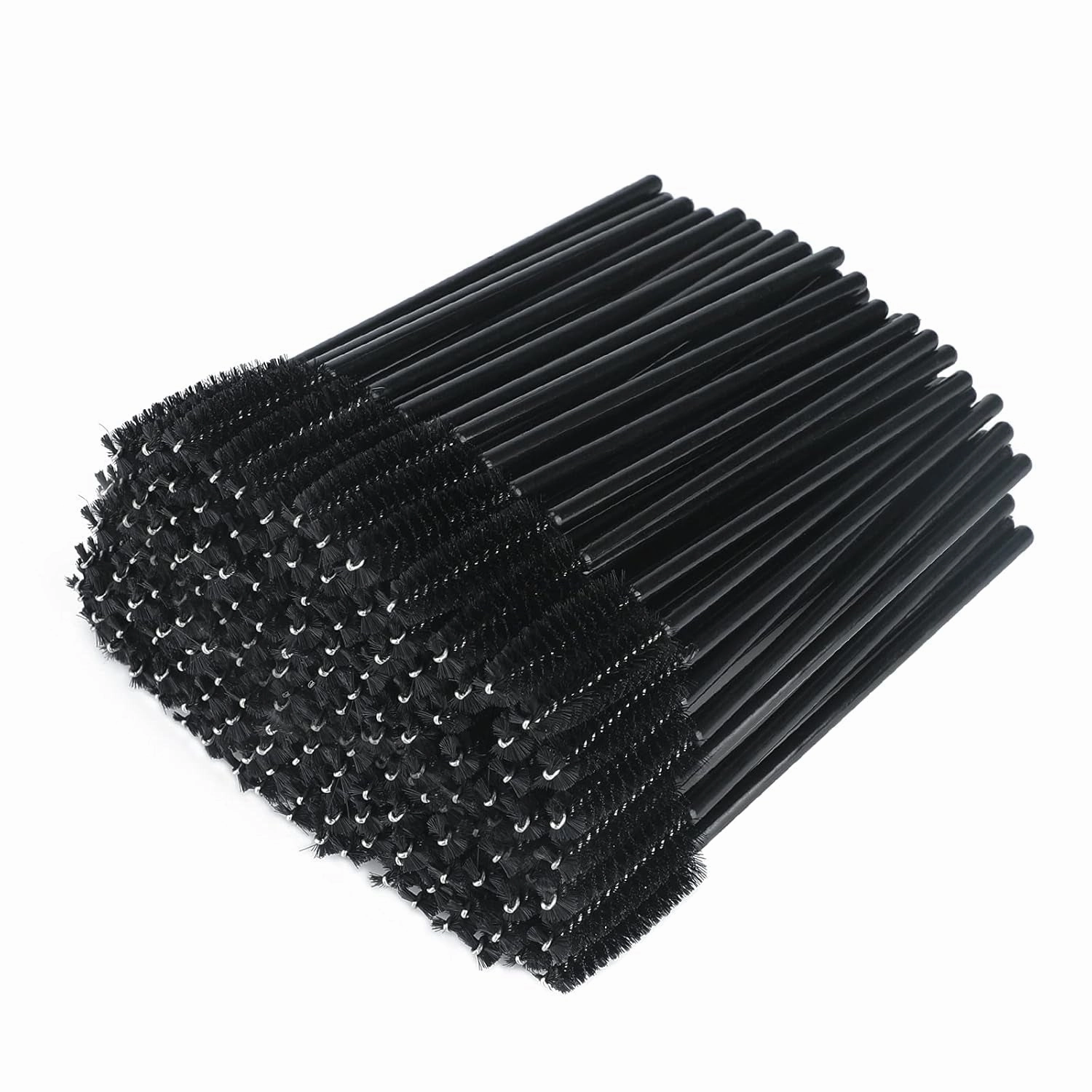 100PCS Disposable Eyelash Brushes, Mascara Wands Applicator Makeup Kits, Eyelash Spoolies Brushes for Eyelash Extensions and Eyebrows (Rose)