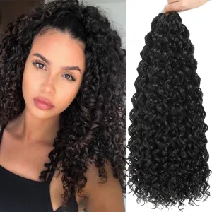 14Inch GoGo Curl Crochet Hair 6Packs Curly Crochet Hair Water Wave Crotchet Hair for Black Women (14 Inch (Pack of 6), 1B#)