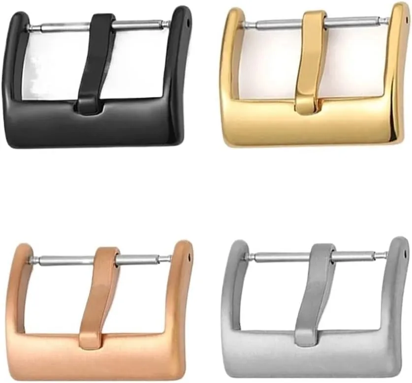 16mm 18mm 20mm 22mm 24mm Stainless Steel Watch Buckle Matte Polished Pin Clasp Black Gold Silver Rosegold Buckle Accessories