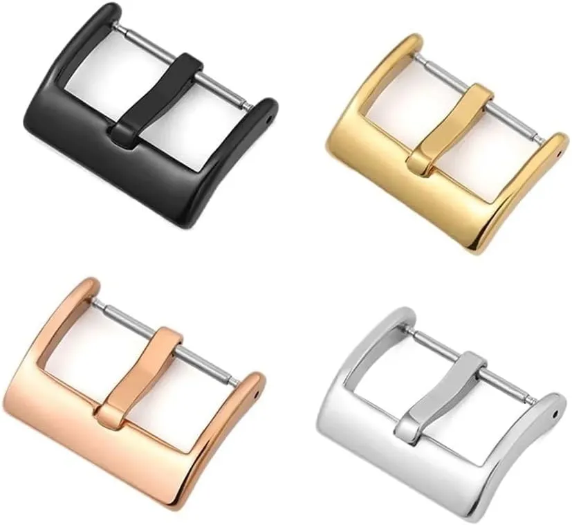 16mm 18mm 20mm 22mm 24mm Stainless Steel Watch Buckle Matte Polished Pin Clasp Black Gold Silver Rosegold Buckle Accessories