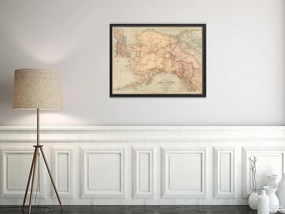 1898 Map Alaska|Canada|Yukon Territory|Klondike (river) Bacon's new large-print of Alaska & the|Vintage Fine Art Reproduction|Ready to Frame