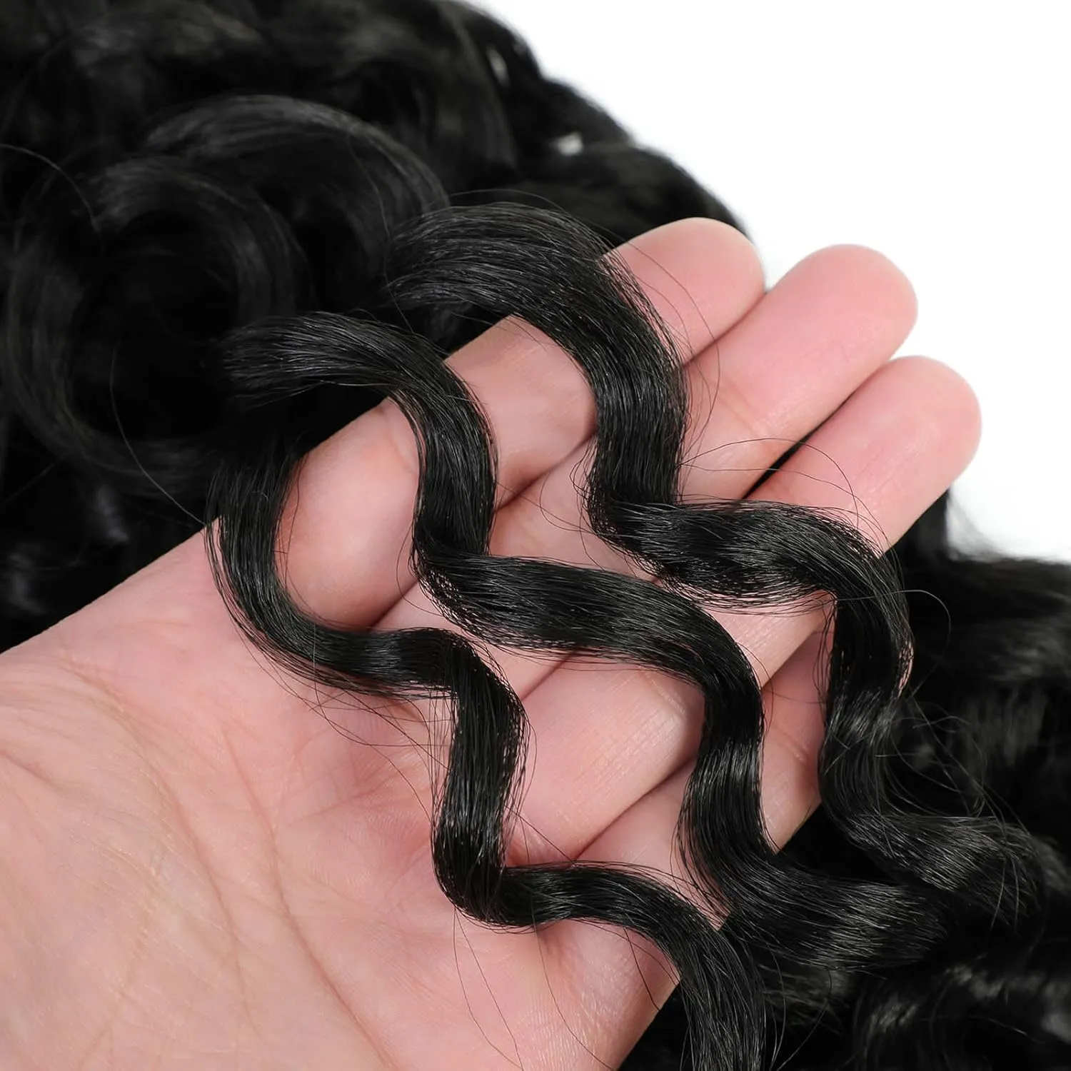 18Inch GoGo Curl Crochet Hair 6Packs Curly Crochet Hair Water Wave Crotchet Braiding Hair (18 Inch (Pack of 6), 4)