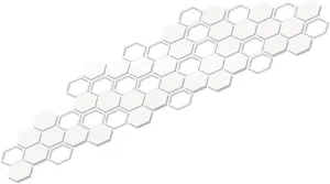 33961 Car Design Sticker Hexagon 32 x 130 cm Matt White