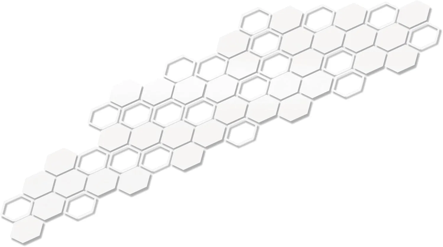 33961 Car Design Sticker Hexagon 32 x 130 cm Matt White
