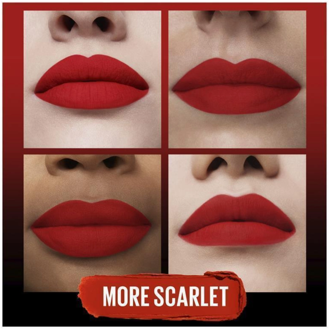 3x Maybelline Color Sensational Ultimatte Matte Slim Lipstick 299 More Scarlet