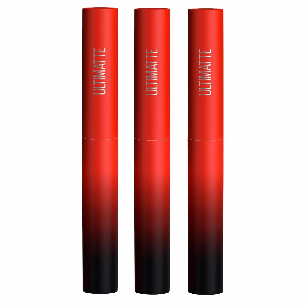 3x Maybelline Color Sensational Ultimatte Matte Slim Lipstick 299 More Scarlet