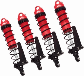 4Pcs Mudguard Front Rear Shocks Absorber for Arrma 1/10 Senton Granite Shock 1/8 Typhon 3S BLX & 550 Mega Series Upgrades Part Red