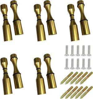 5 Sets Matte Gold Vino Pins Single Bottle Display Wall Mount Aluminum Wine Rack Pegs