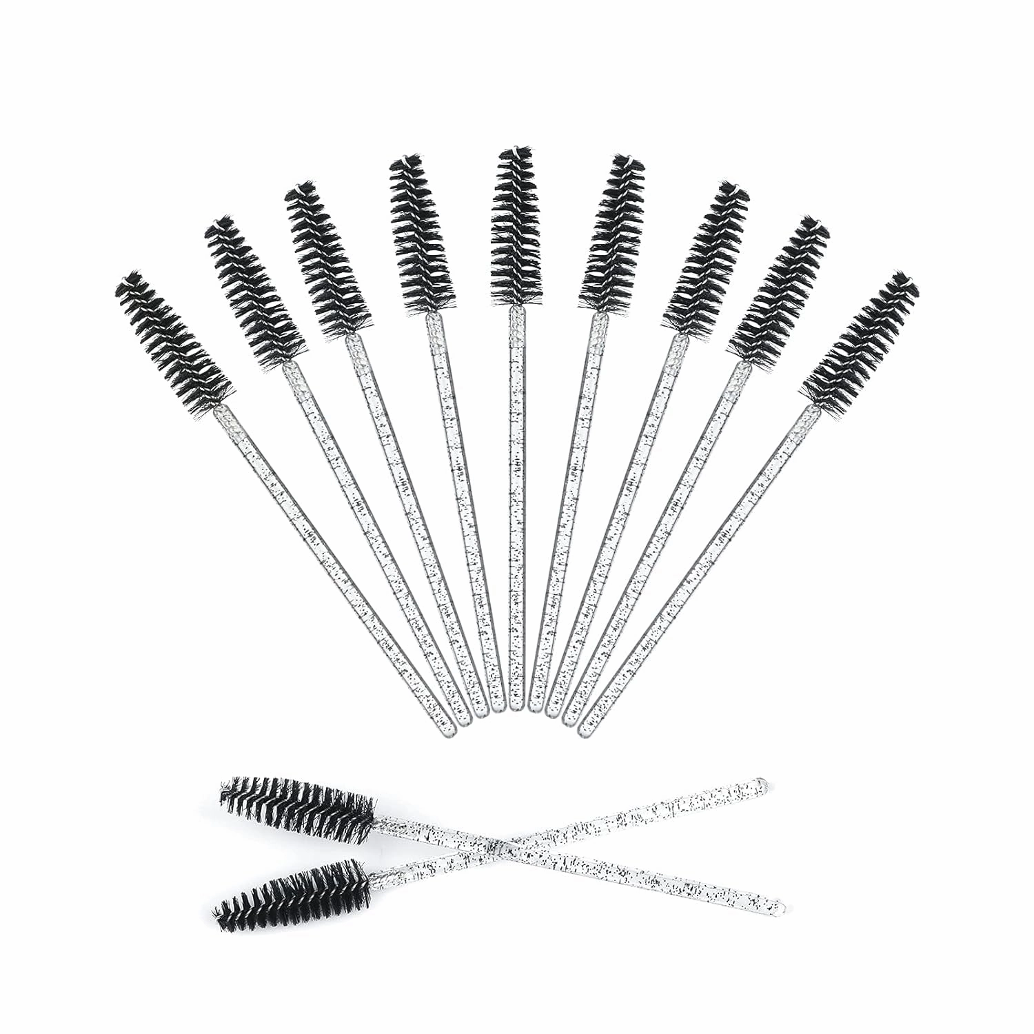 50PCS Mascara Wands,Crystal Pink Mascara Brushes, Disposable Eyelash Eyebrow Spoolies, Lash Brush for Makeup Eyelash Extensions, Eyebrow Spoolie for Lash Extension(Pink)