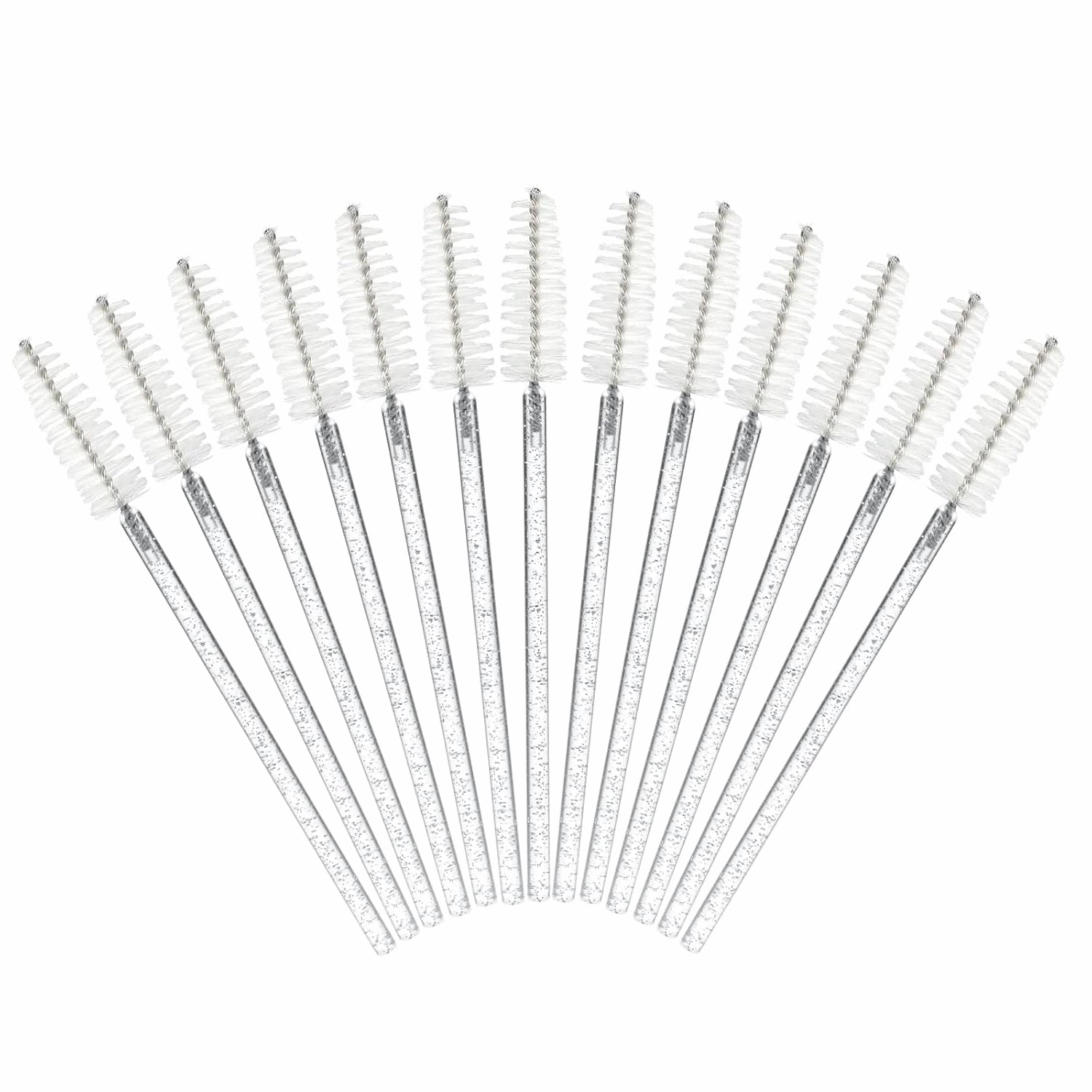 50PCS Mascara Wands,Crystal Pink Mascara Brushes, Disposable Eyelash Eyebrow Spoolies, Lash Brush for Makeup Eyelash Extensions, Eyebrow Spoolie for Lash Extension(Pink)