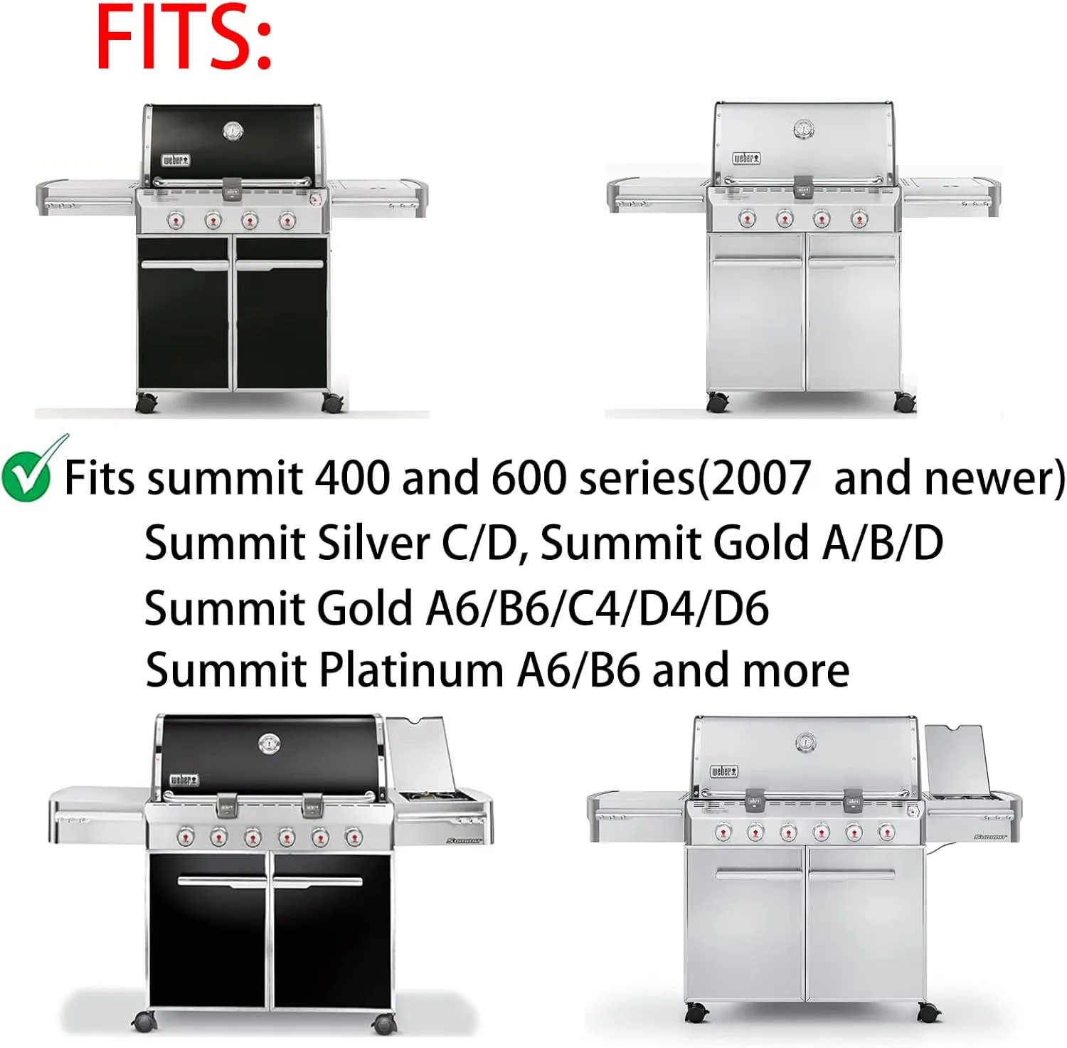 7404 Grill Griddle Replacement Parts for Weber Summit Series Reversible Cast Iron Griddle Summit E-470 S-470 E-670 S-670 S-660 S-420 S-460 E-420 S-450 S-620 Summit Gold A B D A6 B6 C4 D4 D6 1 Pack