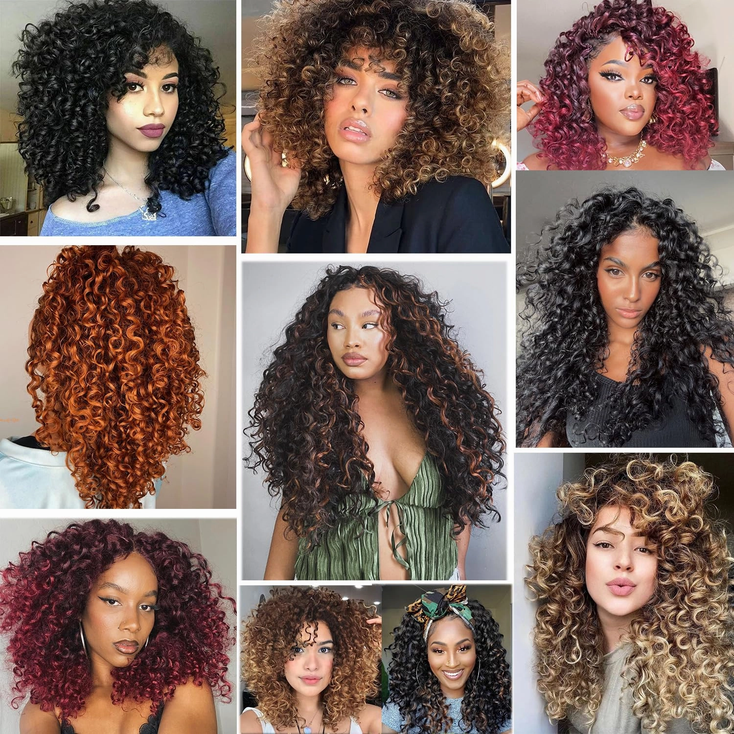 8 Packs GoGo Curl Crochet Hair 18 Inch Curly Crochet Hair for Women Water Wave Beach Curl Deep Crochet Braids Synthetic Braiding Hair Extensions