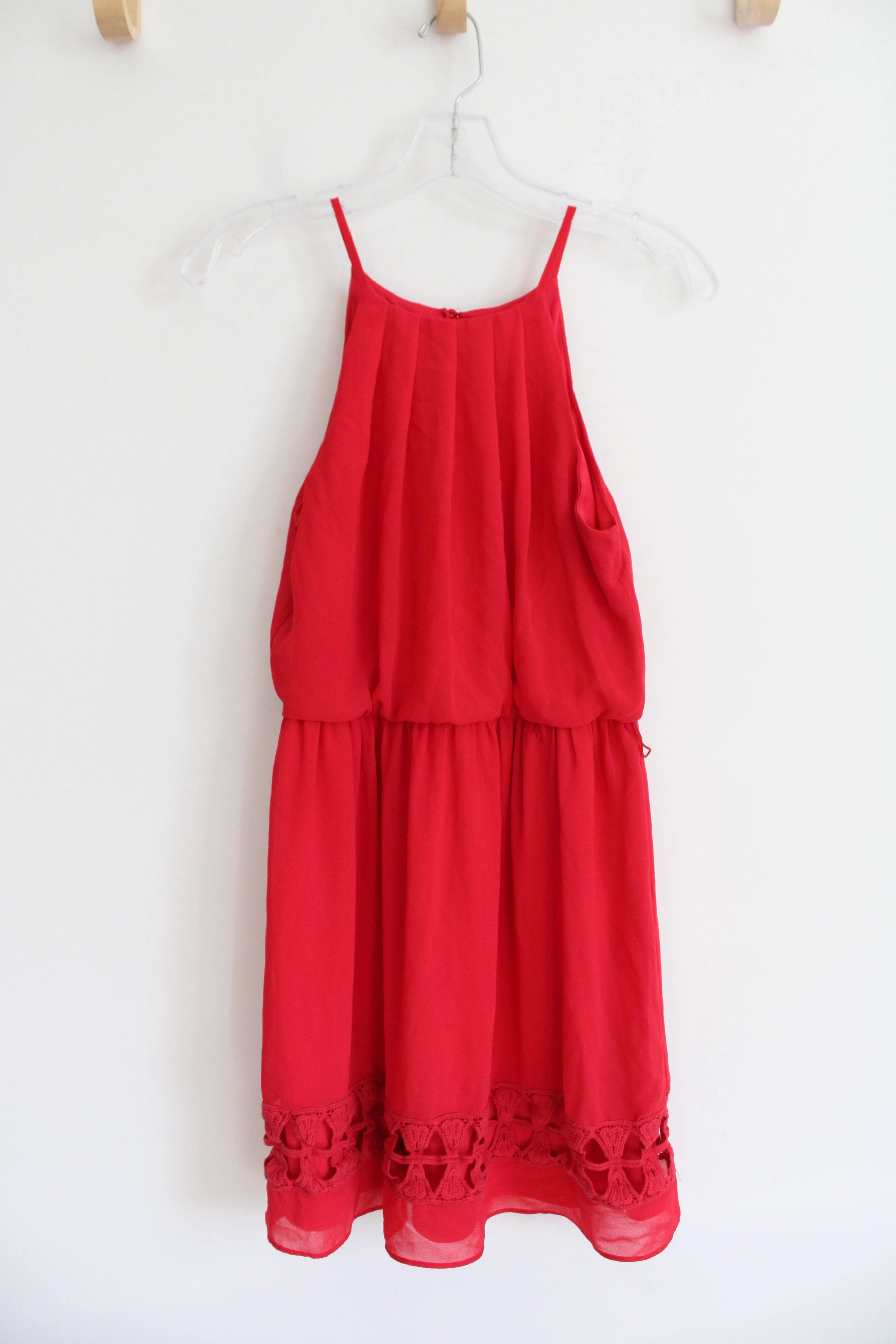 A. Byer Red Halter Dress | S