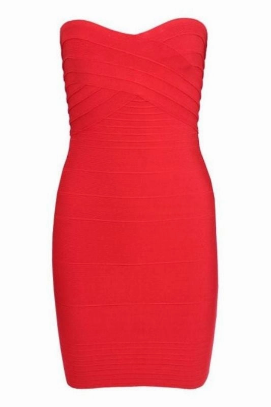 Aaliyah Bandage Mini Dress - Lipstick Red