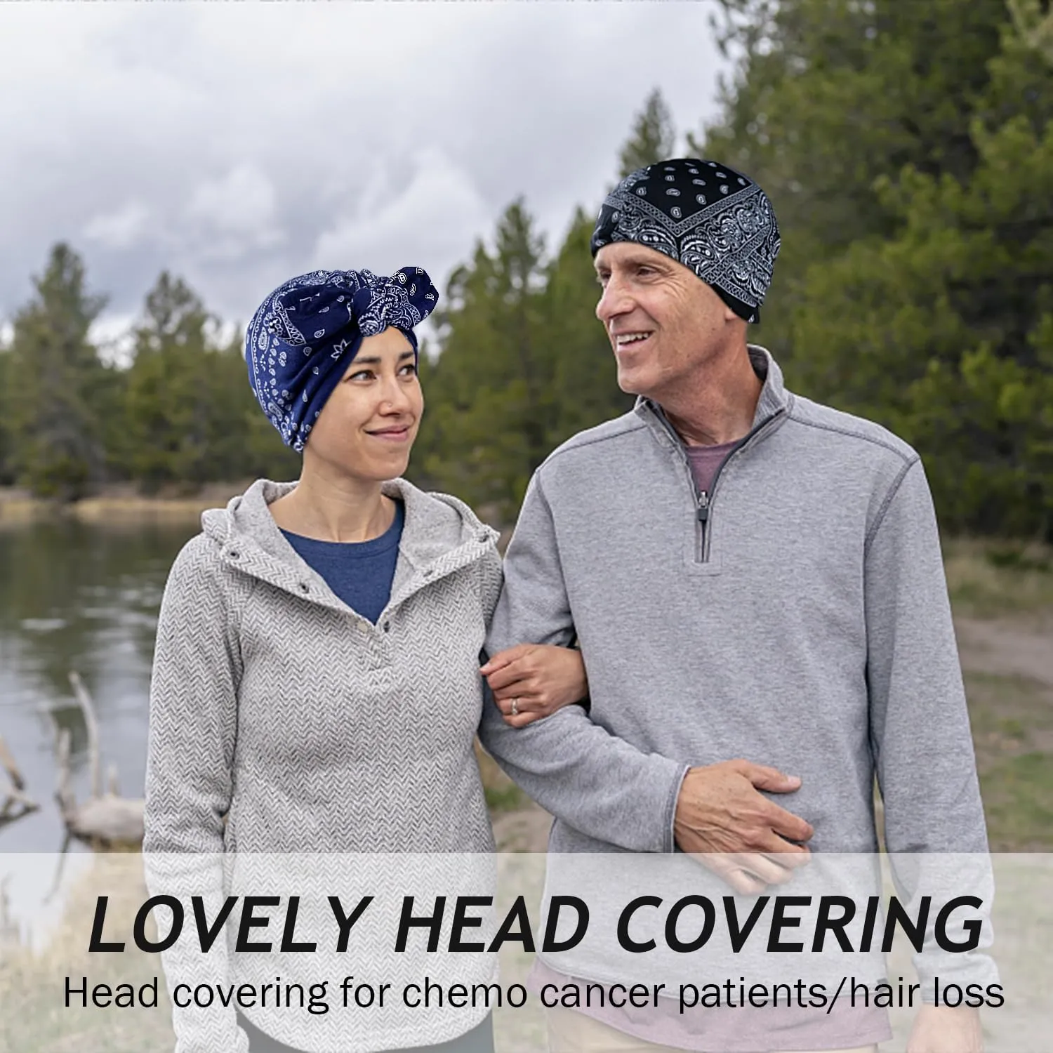 Ababalaya Satin Lined Beanies for Women Chemo Headwear Silky Lined Cotton Sleeping Cap