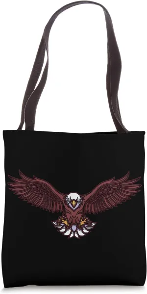 Abstract Dark Red Design With Eagle Wing Span Tote Bag