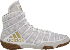 Adidas Men's Varner Wrestling Shoe, White/Matte Gold/Brown, 7.5