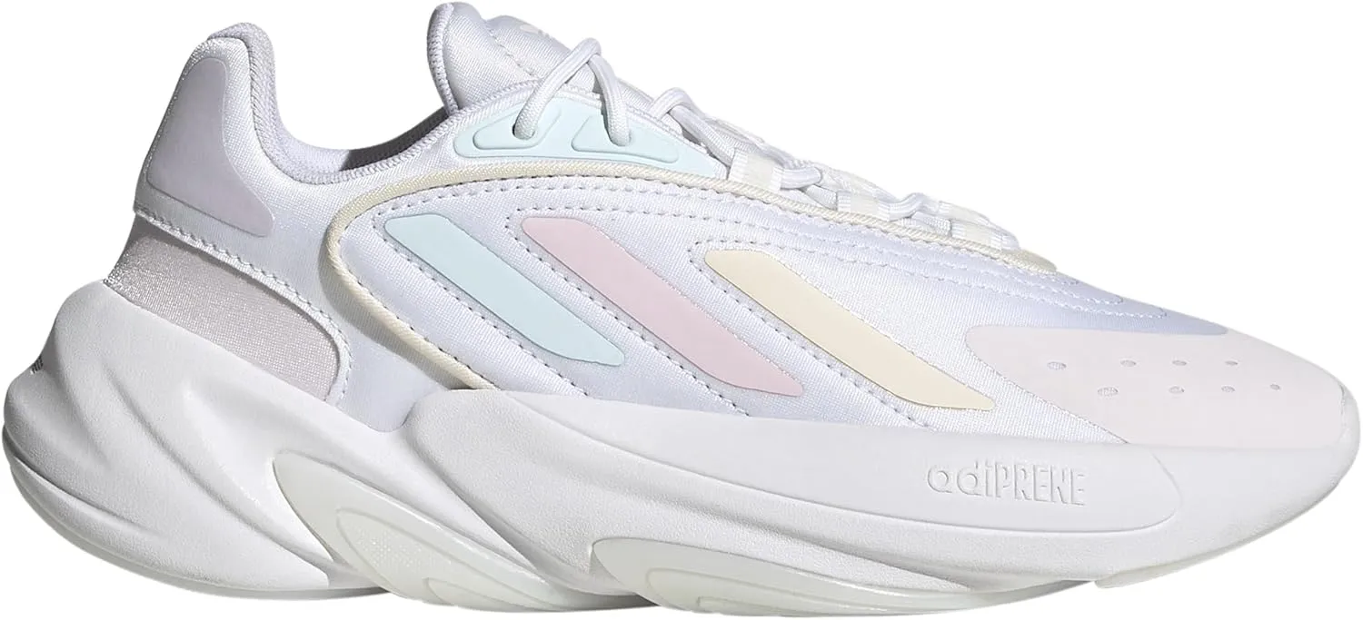 adidas Originals Girl's Ozelia (Big Kid) White/Almost Pink/Almost Blue 6 Big Kid M