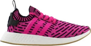 adidas Originals Men's NMD_R2 Prime Knit Running Shoe, Shock Pink/Shock Pink/Black, 9 M US