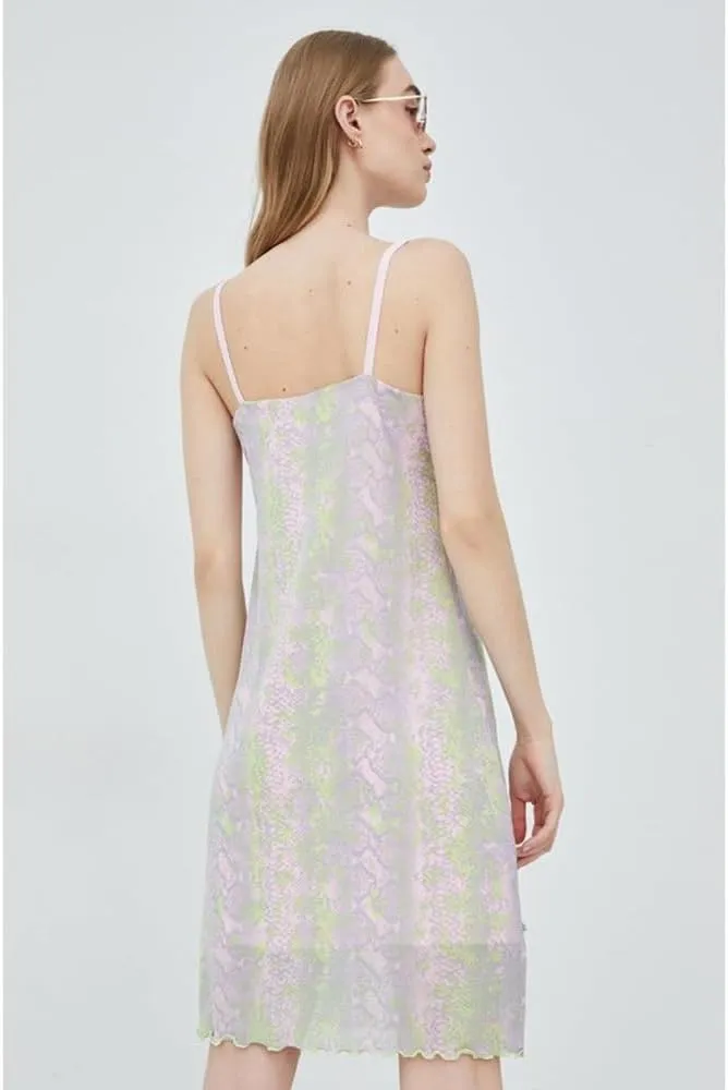 adidas Originals Womens Snake Mesh Dress, Clear Pink