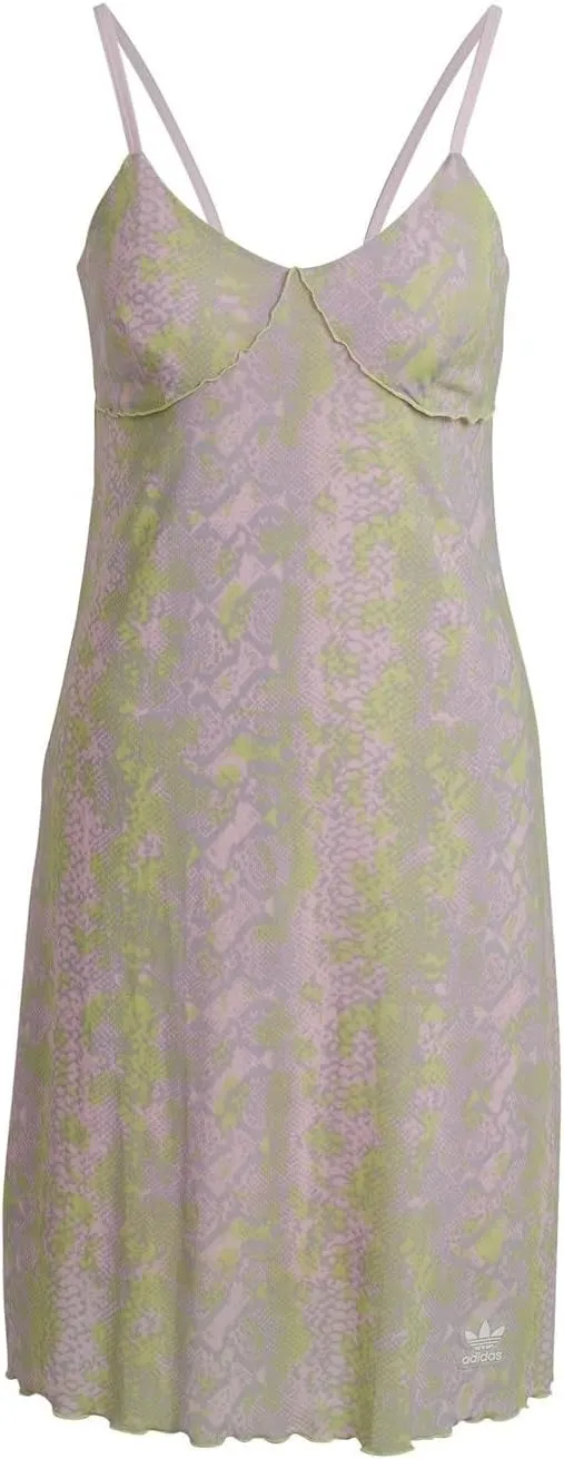 adidas Originals Womens Snake Mesh Dress, Clear Pink