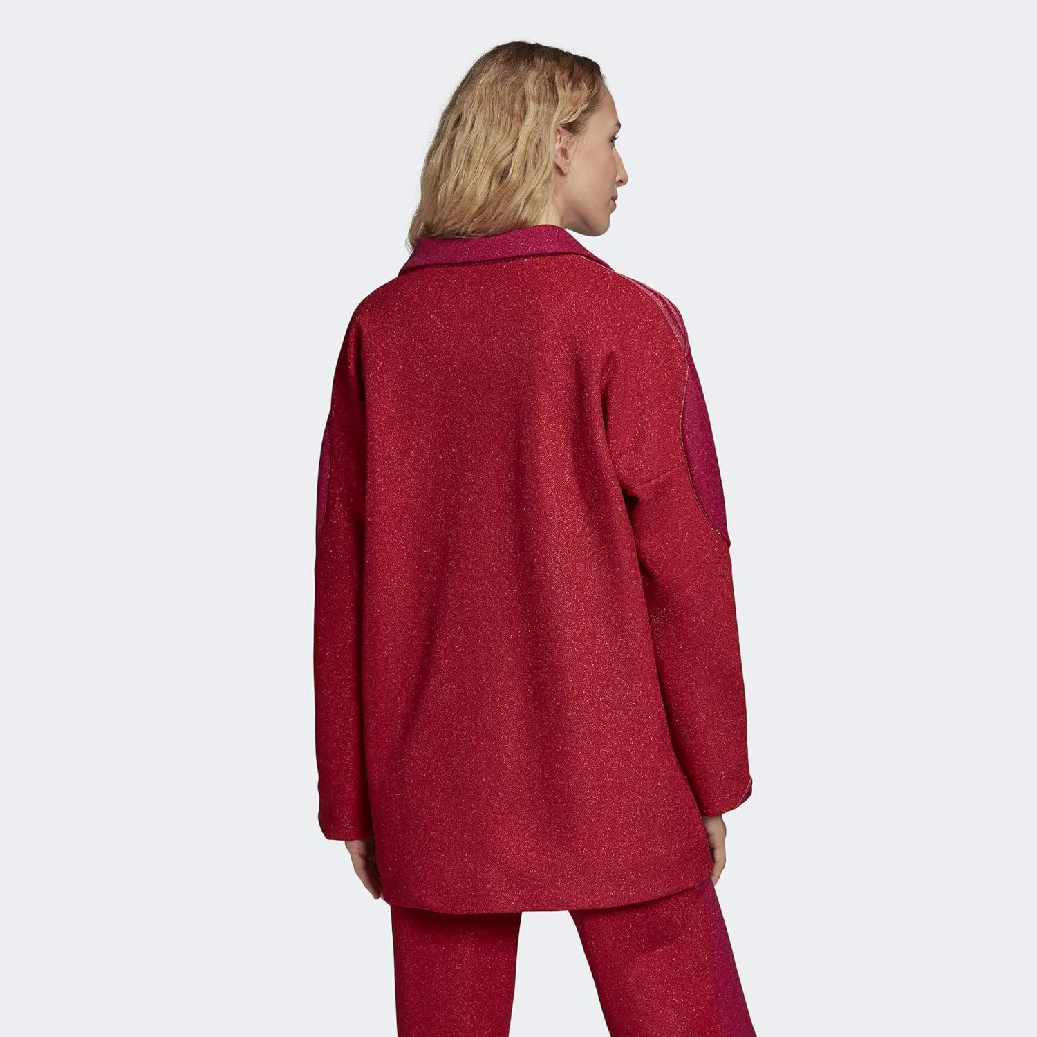 adidas Originals x Anna Isoniemi Women's Metallic Jacket, Bold Pink/Glory Red