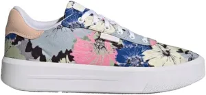 adidas Womens Court CLN Floral Platform Sneakers Shoes Casual - Blue, Multi, Pink, White - Size 5 M