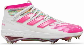 adidas Adizero Afterburner 8 NWV Men's Baseball Cleats 'Dripped Out - White Shock Pink' (FZ0323) - Size 13.5