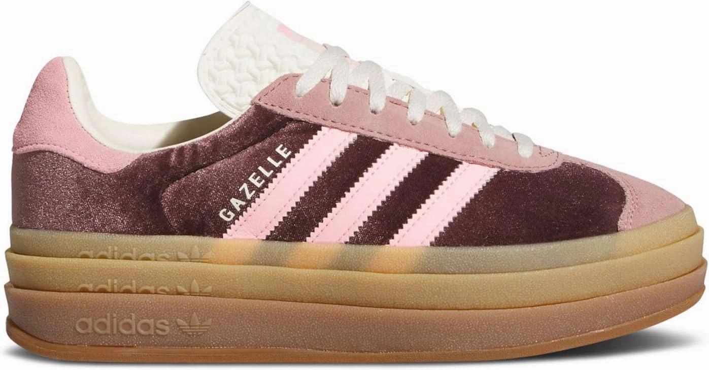 adidas Gazelle Bold WMNS Shoes, Shadow Brown/Warm Clay/Glow Pink, Size 5.5
