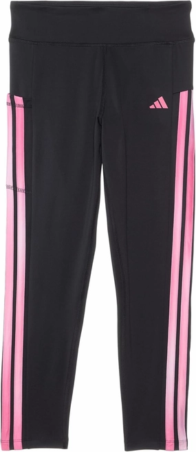 adidas Girls' 3-Stripe 7/8 Legging with Cellphone Pocket