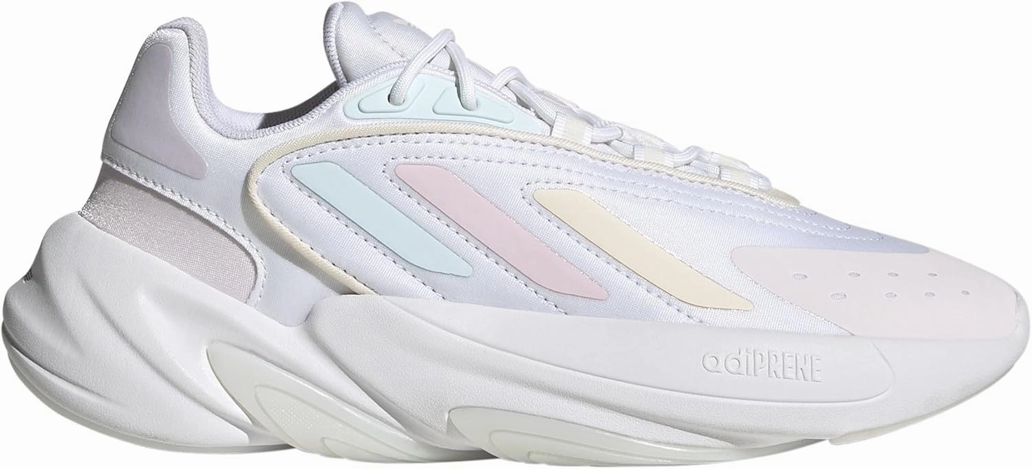 adidas Originals Girl's Ozelia (Big Kid) White/Almost Pink/Almost Blue 6 Big Kid M