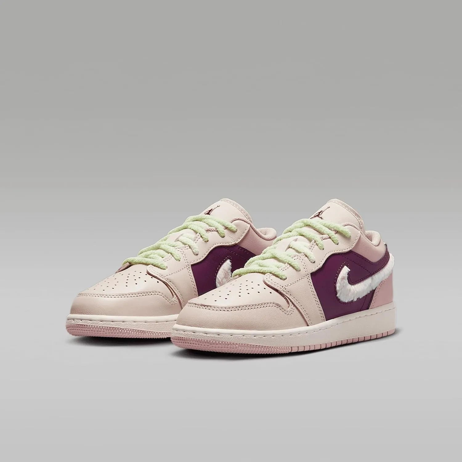 Air Jordan 1 Low SE Big Kids' Shoes (FZ3928-200, Legend Light Brown/Pink Oxford/Bordeaux/Pink Foam)