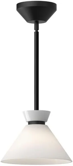 Alora Mood PD470108MBGO Halston Pendant, Glossy Opal Glass/Matte Black
