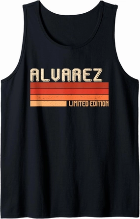ALVAREZ Name Personalized Idea Men Retro Vintage ALVAREZ Tank Top