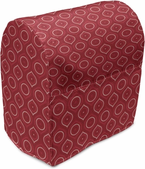 Ambesonne Australia Stand Mixer Cover, Tribal Theme Aboriginal Patterns from Circles Ethnic Art Repetition, Kitchen Appliance Organizer Bag Cover with a Pocket, 6-8 Quarts, Vermilion and Dark Pink