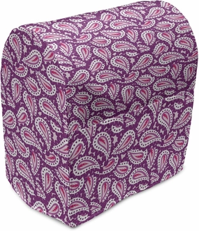 Ambesonne Magenta Stand Mixer Cover, Teardrops Droplet Paisley Pattern Medieval Motifs Timeless Boho Design, Kitchen Appliance Organizer Bag Cover with a Pocket, 6-8 Quarts, Magenta Purple and Pink