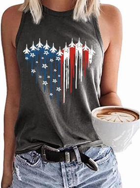 American Flag Fighter Jets Shirt Red White and Blue Air Force Tshirt USA Flag T