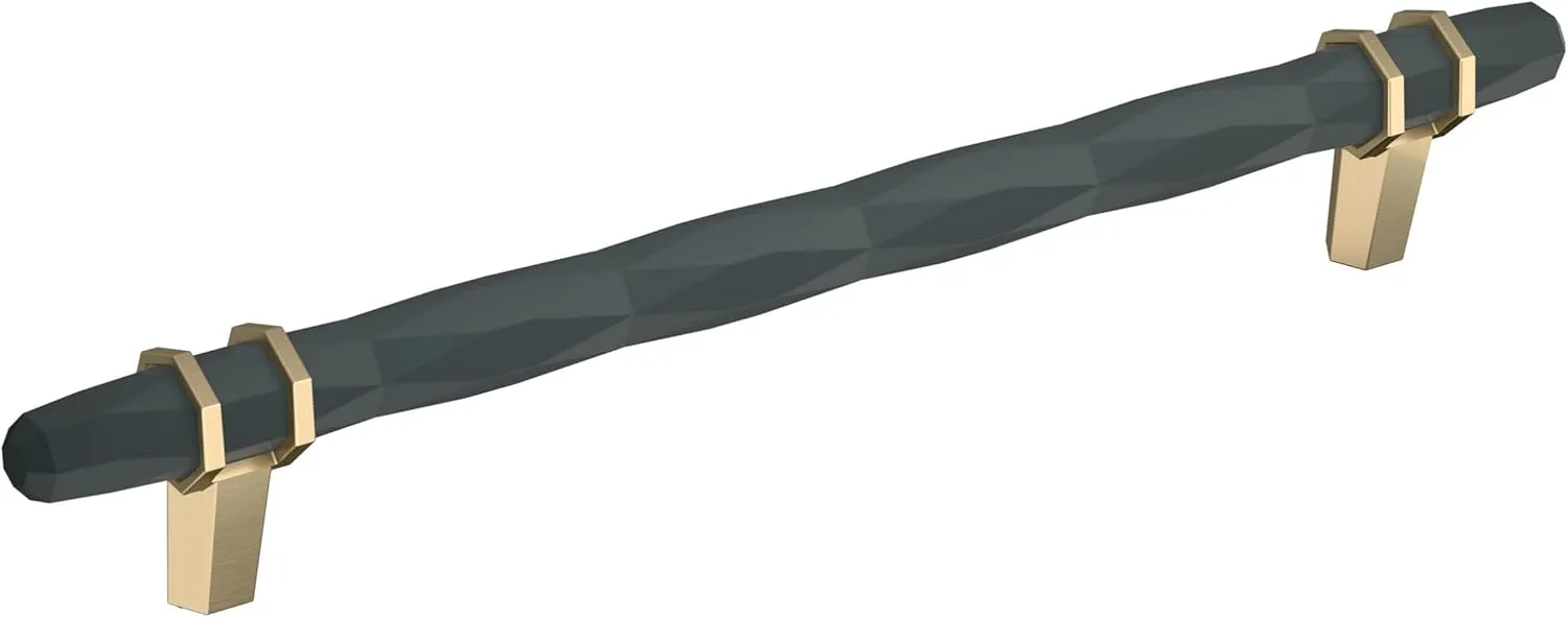 Amerock | Cabinet Pull | Black Bronze/Golden Champagne | 8 inch (203 mm) Center-to-Center | London | 1 Pack | Drawer Pull | Drawer Handle | Cabinet Hardware