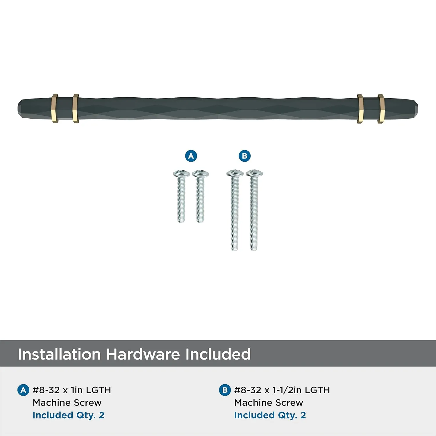 Amerock | Cabinet Pull | Black Bronze/Golden Champagne | 8 inch (203 mm) Center-to-Center | London | 1 Pack | Drawer Pull | Drawer Handle | Cabinet Hardware