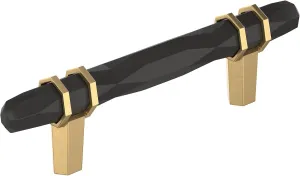 Amerock London 3-3/4 inch (96mm) Center-to-Center Black Bronze/Champagne Bronze Cabinet Pull, BP36648BBRCZ