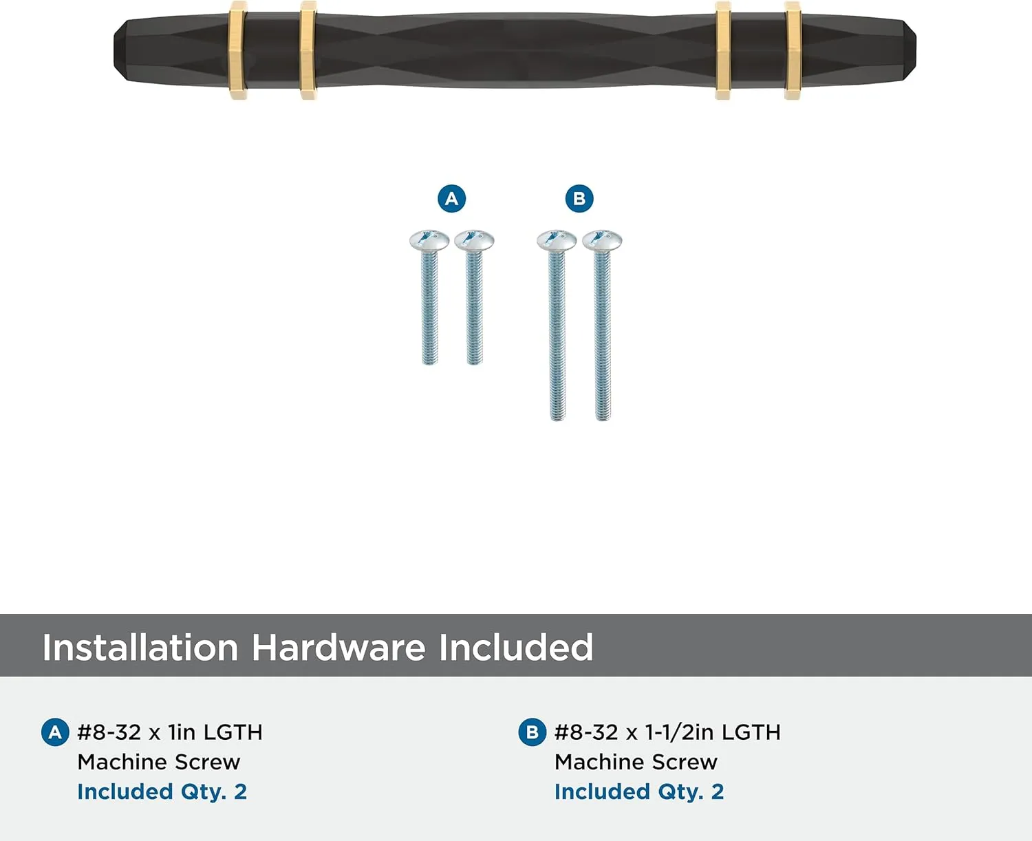 Amerock London 3-3/4 inch (96mm) Center-to-Center Black Bronze/Champagne Bronze Cabinet Pull, BP36648BBRCZ