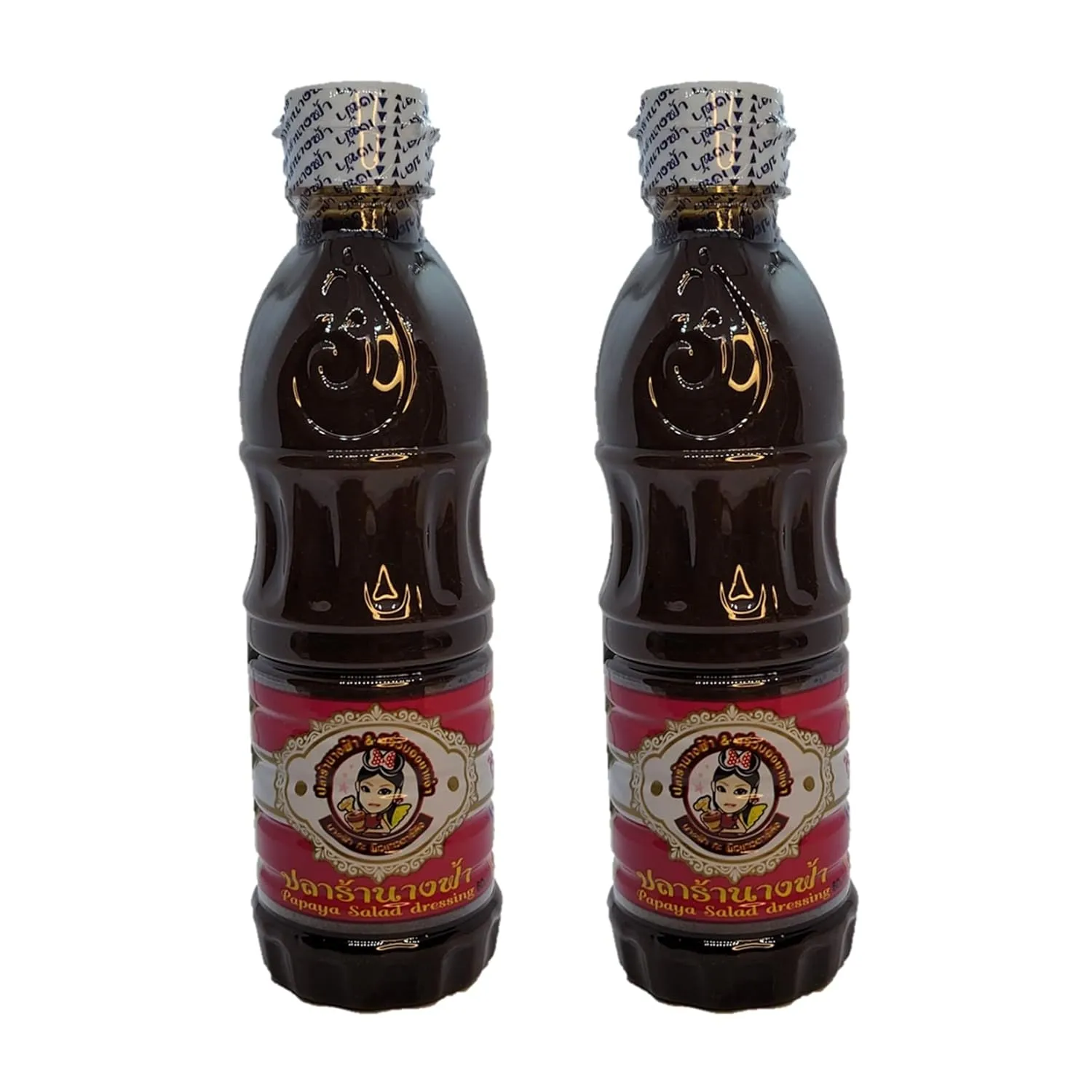 Angel Thai Fermented Fish Sauce White Cap Nang Fa Nam Pla Ra Papaya Salad Dressing 300ml (300ml, 2)