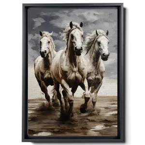 Animal Pictures Wall Art, Desert Running Horses Painting Picture Print on Canvas, Modern Wall Decor, Wildlife Wall Art, Animal Wall Decor, Horses Art Print, Artwork, Wall