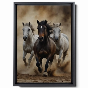 Animal Pictures Wall Art, Desert Running Horses Painting Picture Print on Canvas, Modern Wall Decor, Wildlife Wall Art, Animal Wall Decor, Horses Art Print, Art Wall Hanging, Arts