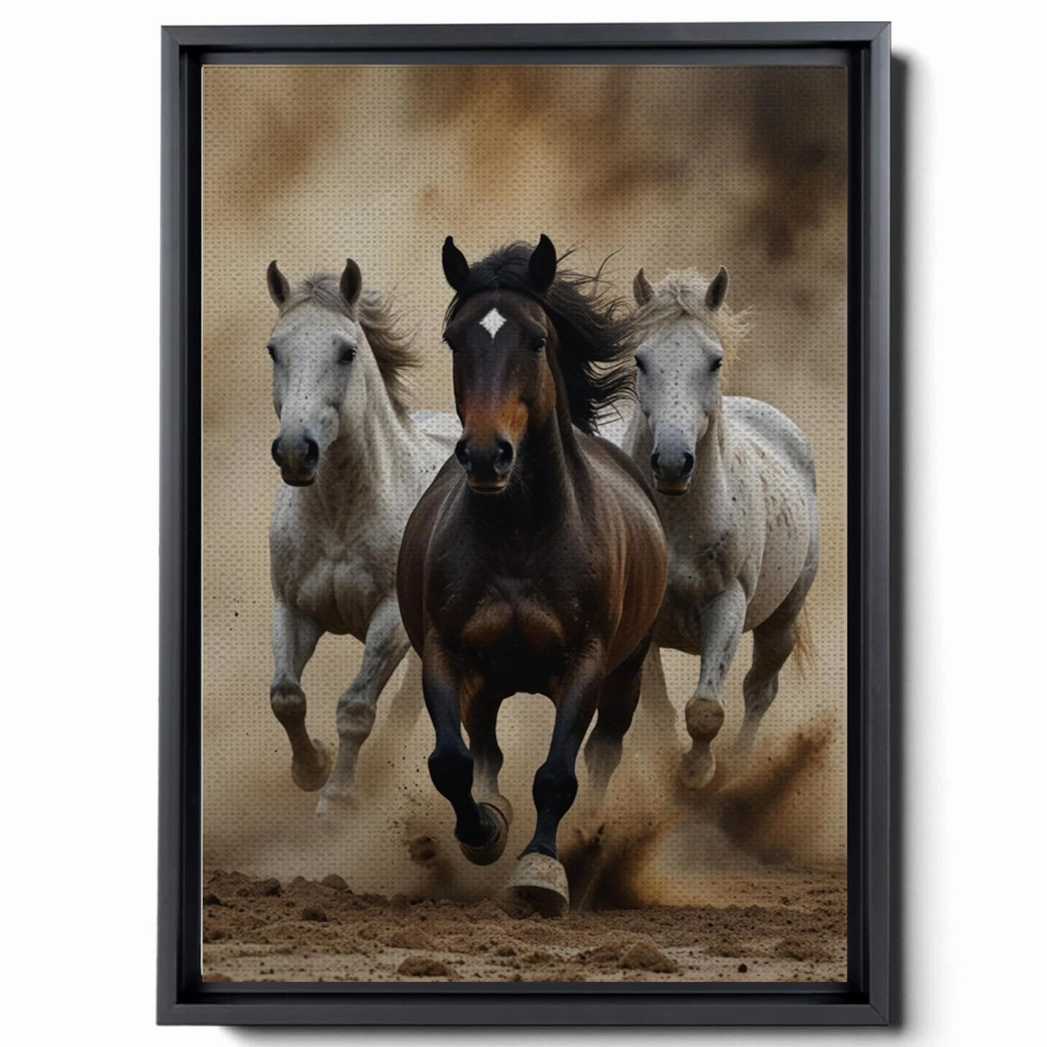 Animal Pictures Wall Art, Desert Running Horses Painting Picture Print on Canvas, Modern Wall Decor, Wildlife Wall Art, Animal Wall Decor, Horses Art Print, Art Wall Hanging, Arts