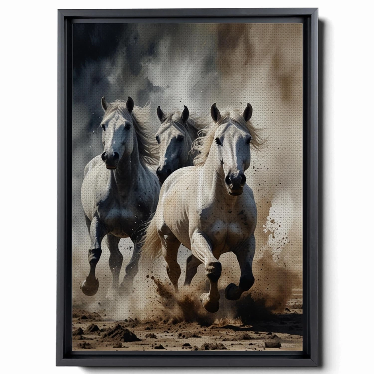 Animal Pictures Wall Art, Desert Running Horses Painting Picture Print on Canvas, Modern Wall Decor, Wildlife Wall Art, Animal Wall Decor, Horses Art Print, Artwork, Print