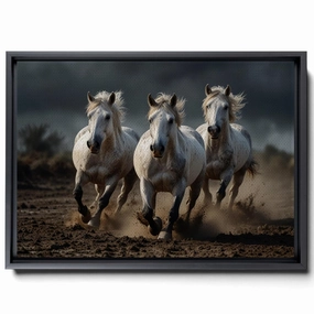 Animal Pictures Wall Art, Desert Running Horses Painting Picture Print on Canvas, Modern Wall Decor, Wildlife Wall Art, Animal Wall Decor, Horses Art Print, Artwork, Print
